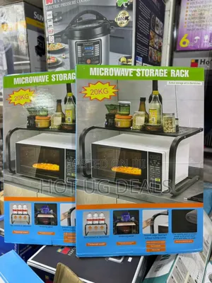 Microwave Storage Rack / Microwave Stand - Black/White