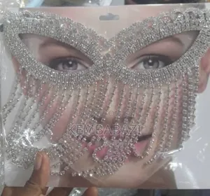 Rhinestone Fringe Masquerade Mask.