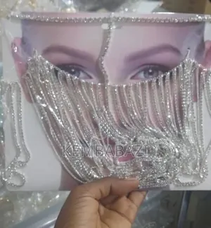 Rhinestone Fringe Masquerade Mask.