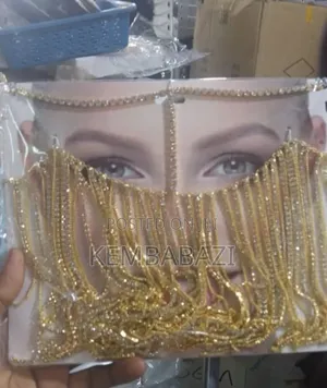 Rhinestone Fringe Masquerade Mask.