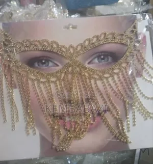Rhinestone Fringe Masquerade Mask.