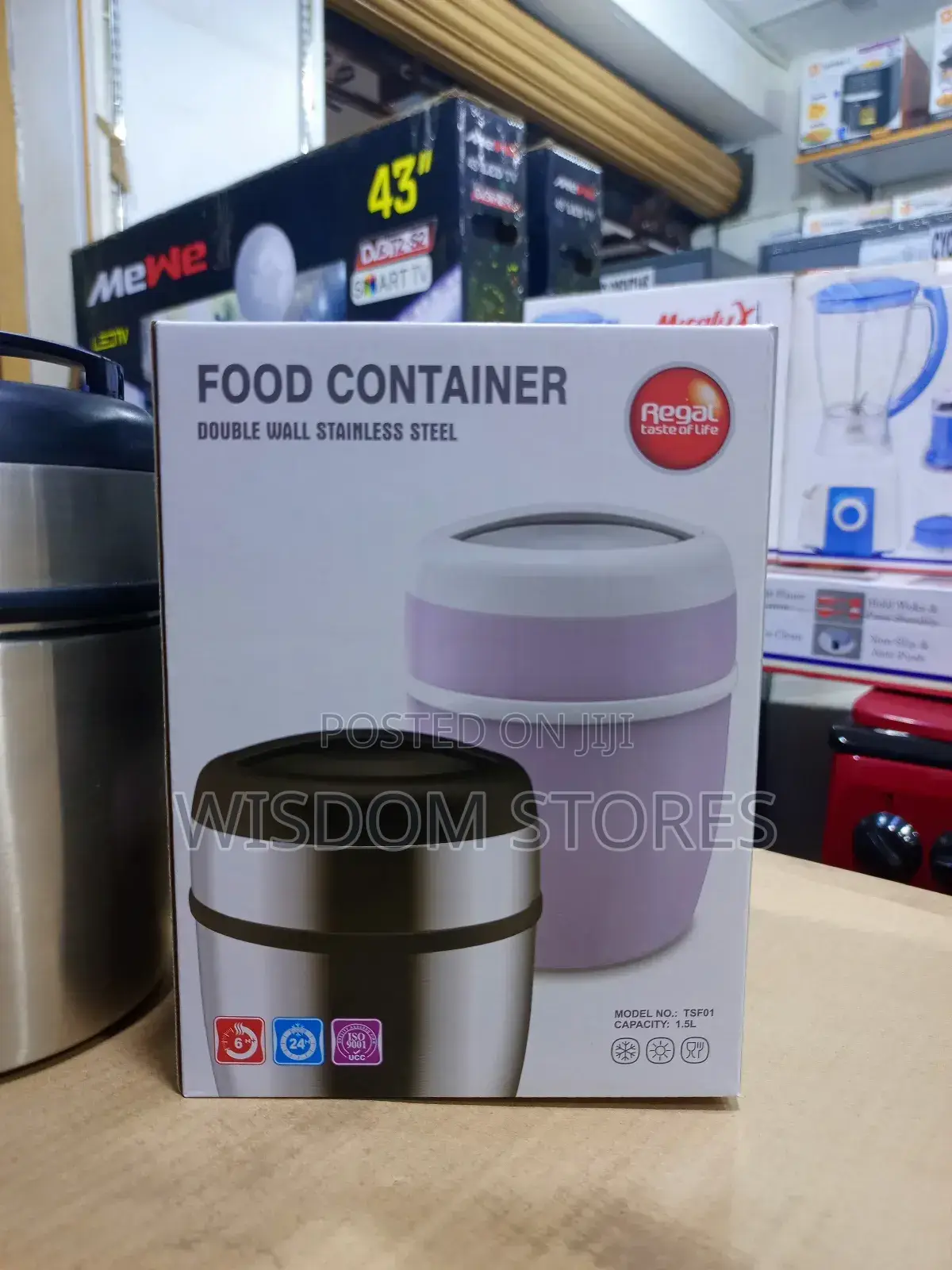 Double Wall Stainless Steel Food Container.