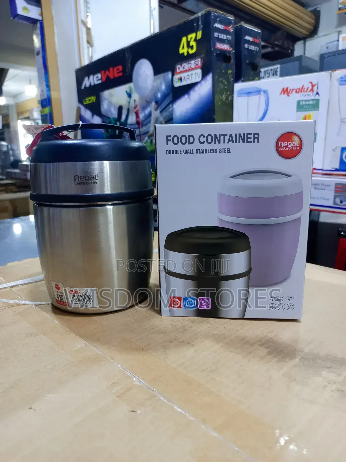 Double Wall Stainless Steel Food Container.