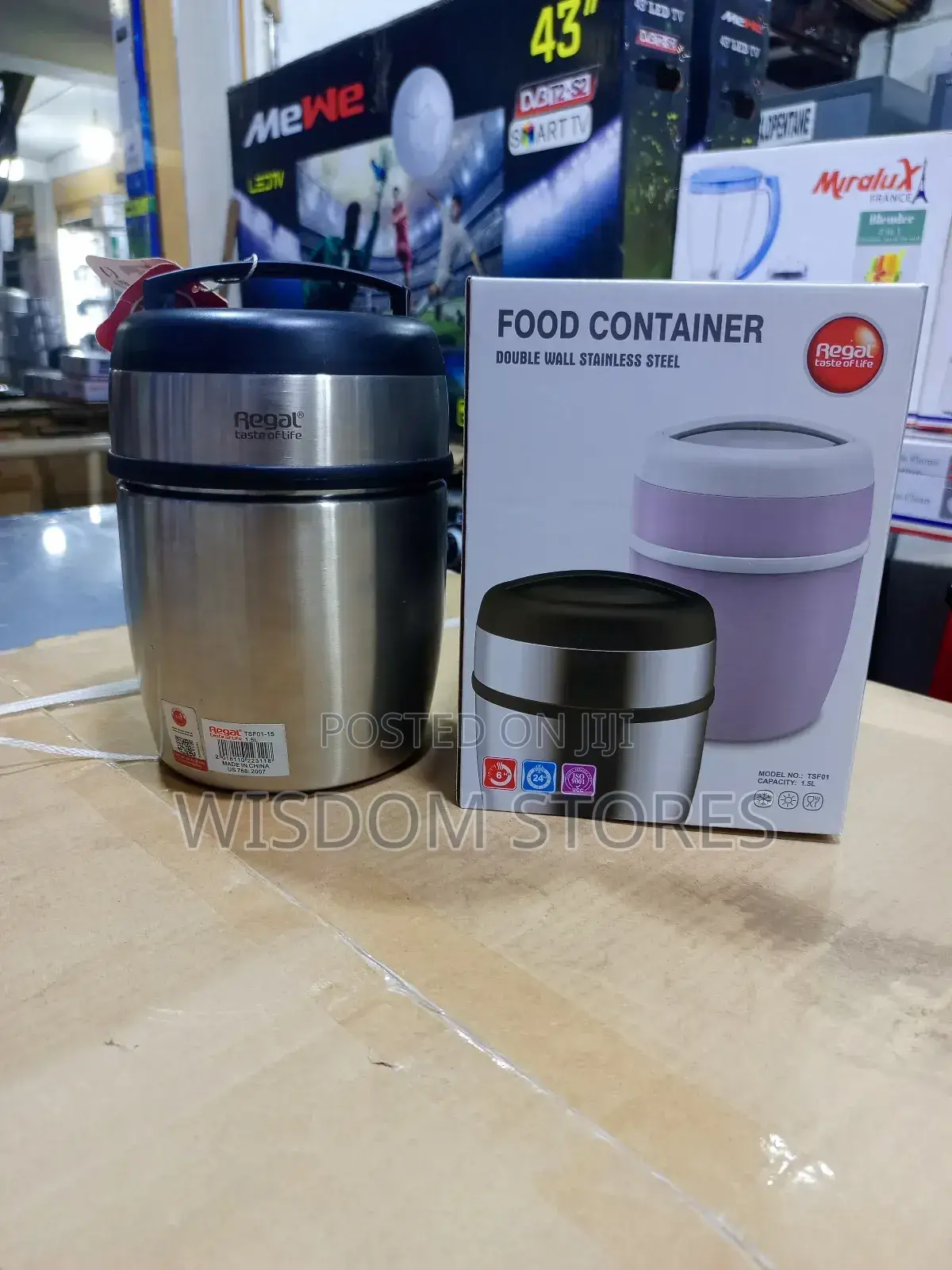 Double Wall Stainless Steel Food Container.