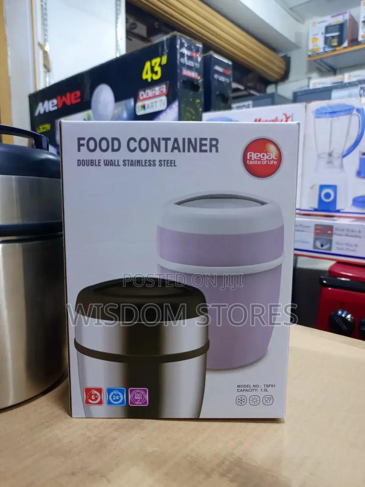 Double Wall Stainless Steel Food Container.