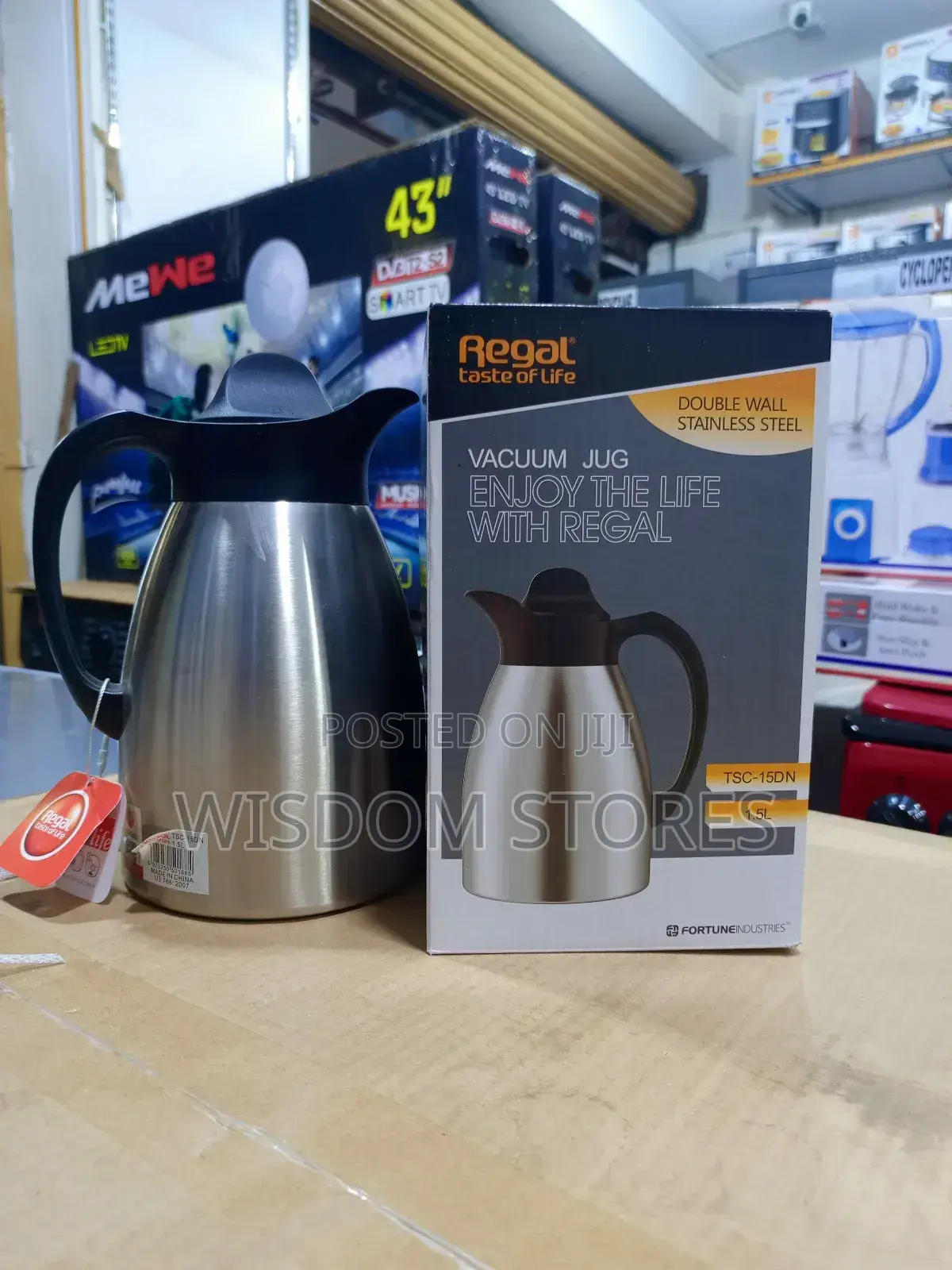 Regal Double Wall Stainless Steel Vacuum Jug 1.5l