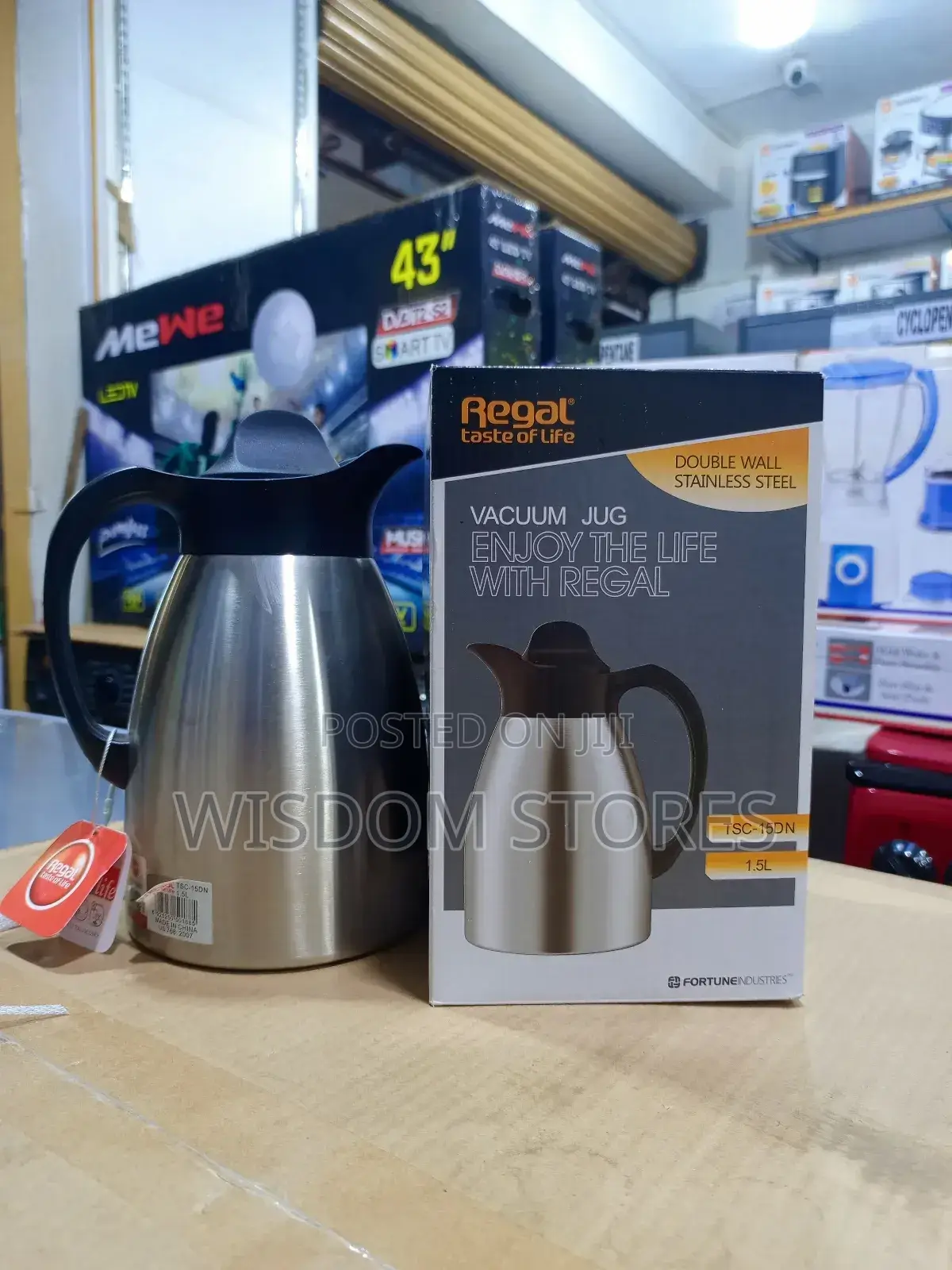 Regal Double Wall Stainless Steel Vacuum Jug 1.5l