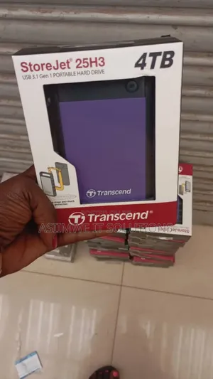 4tb Transcend Storejet 25h3 USB 3.1 Gen 1 Portable Hard Drive