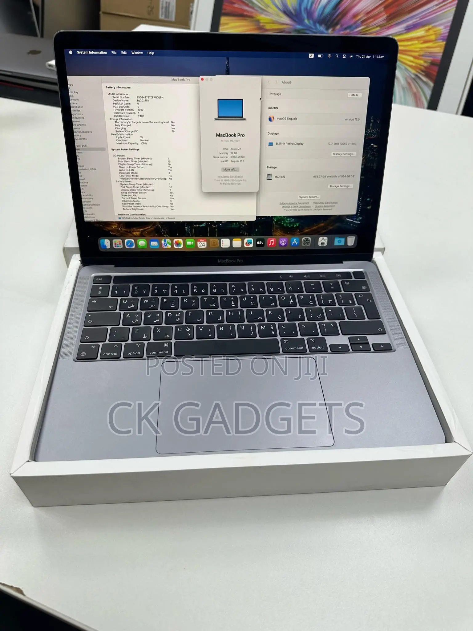 New Laptop Apple MacBook Pro 2022 M2 8GB Intel Core M2 SSD 256GB