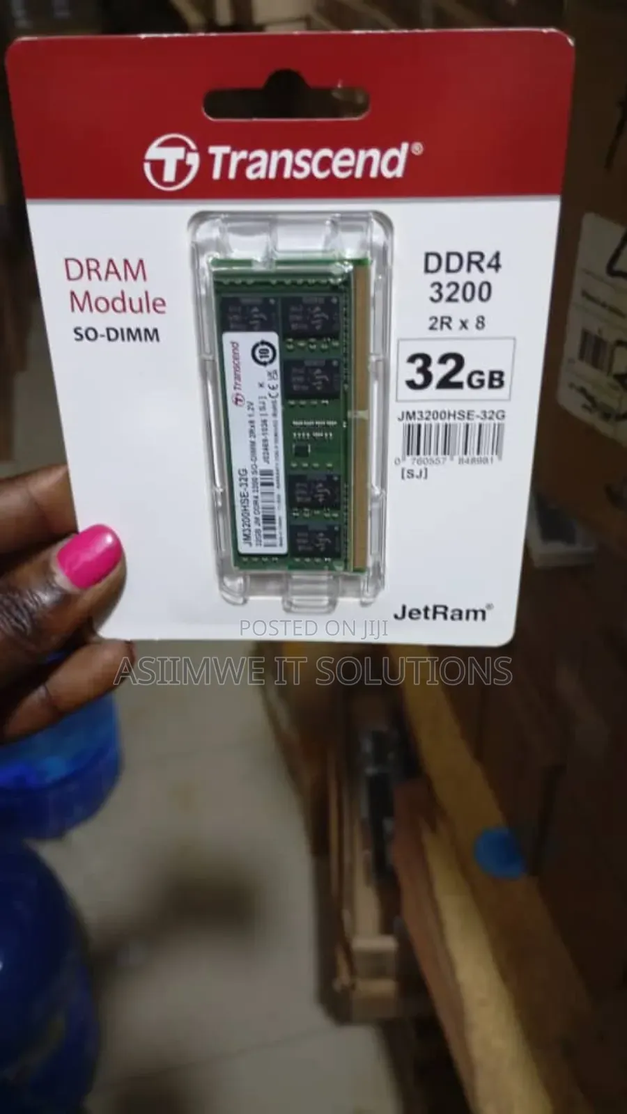 Transcend Jetram 32gb Ddr4 So-Dimm Memory Module.