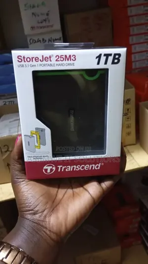 Transcend Storejet 25m3 1tb Portable Hard Drive.