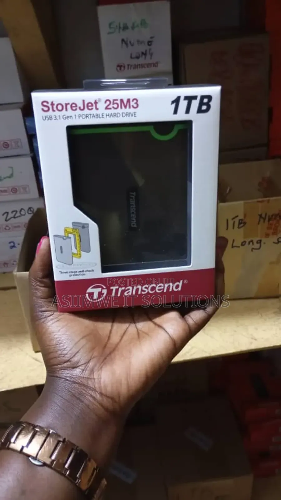 Transcend Storejet 25m3 1tb Portable Hard Drive.
