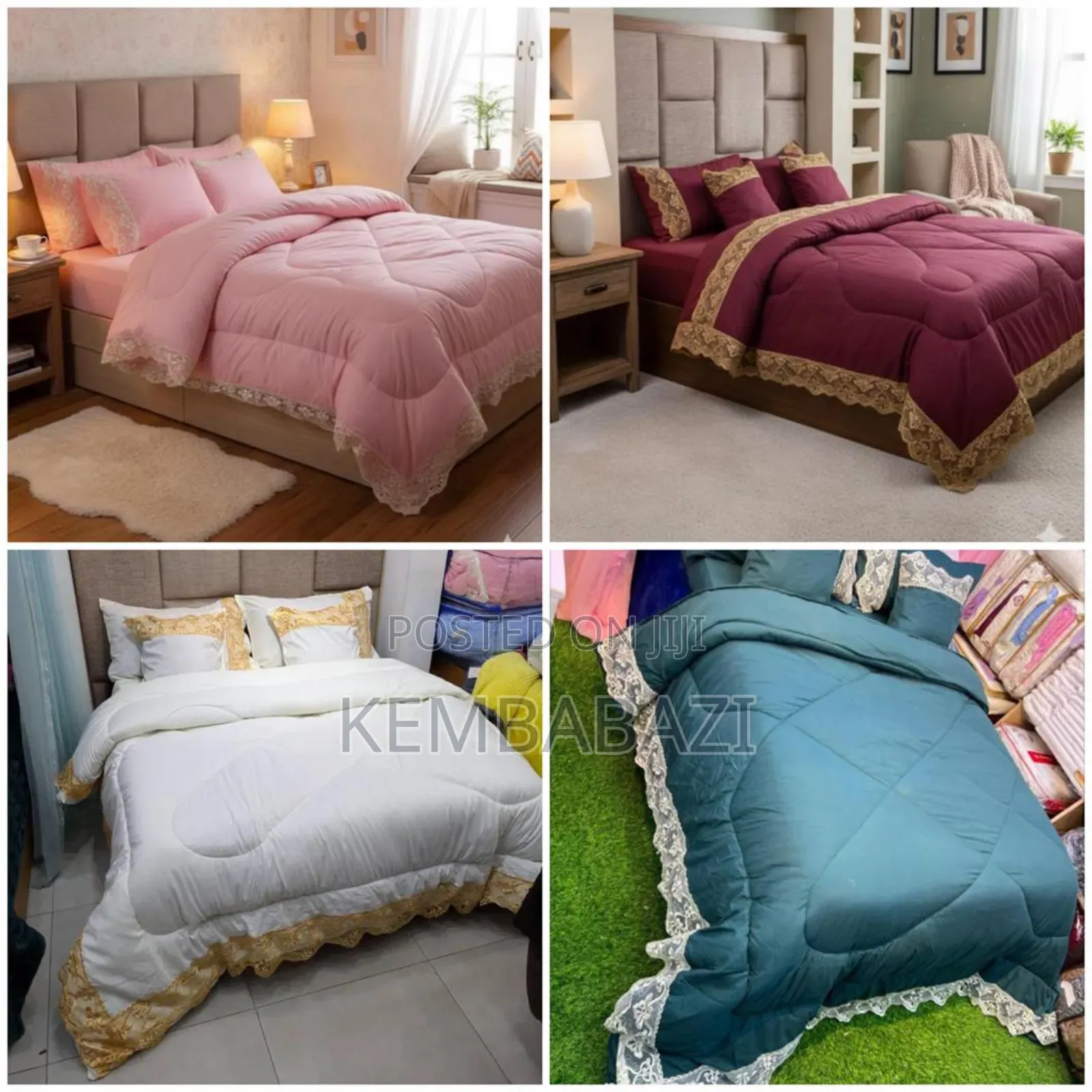 6pieces Plain Duvets (5*6, 6*6 and King Size)