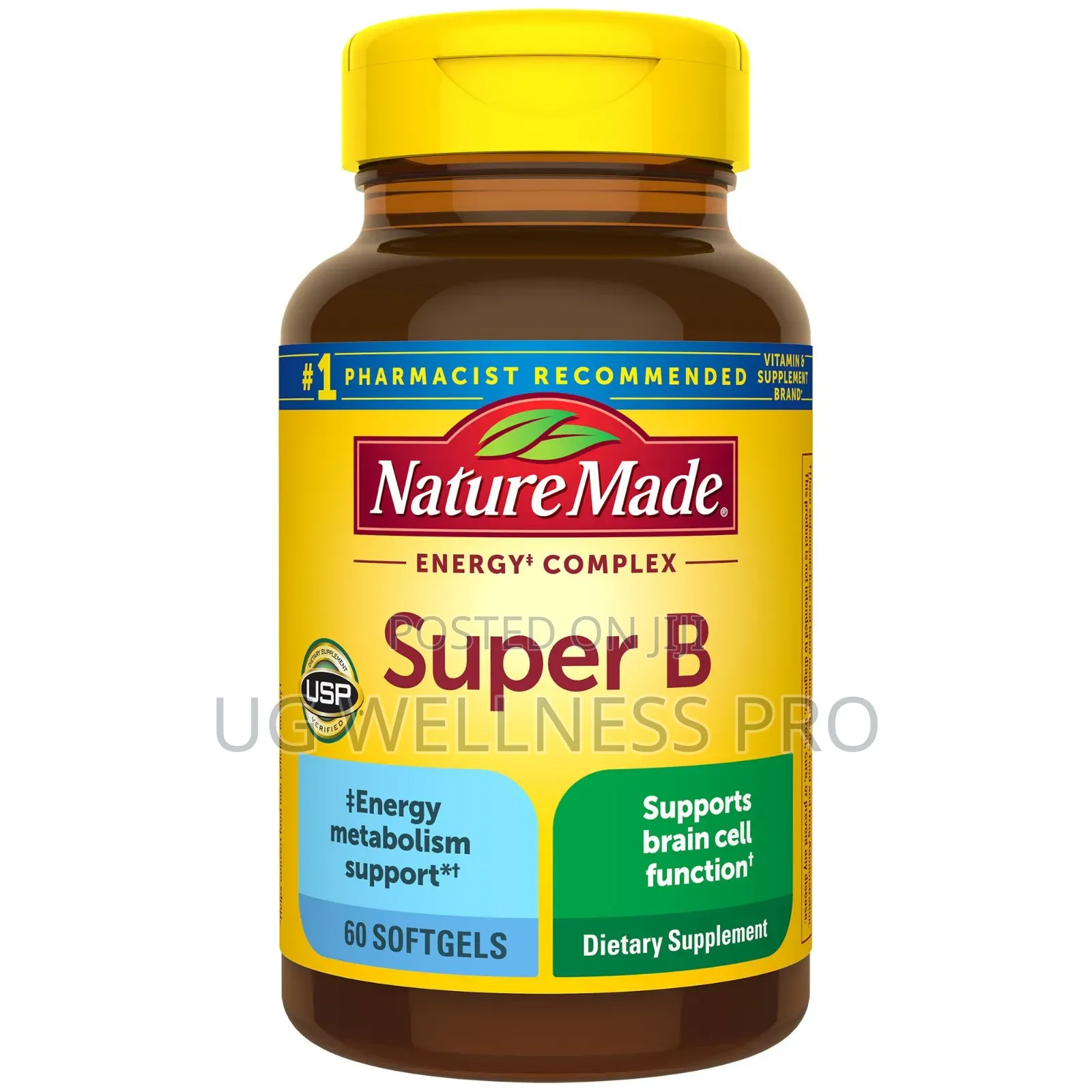 Nature Made Super B Energy Complex Dietary for Brain Support 60 Softg