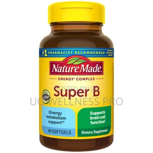 Nature Made Super B Energy Complex Dietary for Brain Support 60 Softg