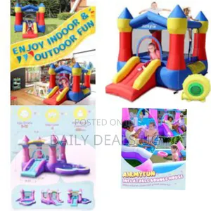 Airmyfun Indoor Outdoor Kids Bounce House With Slide, Inflatable