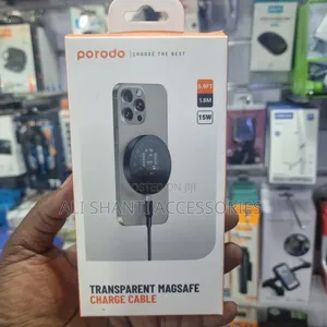 Transparent Magsafe Charger/Porodo Wireless Magsafe Charger 15w