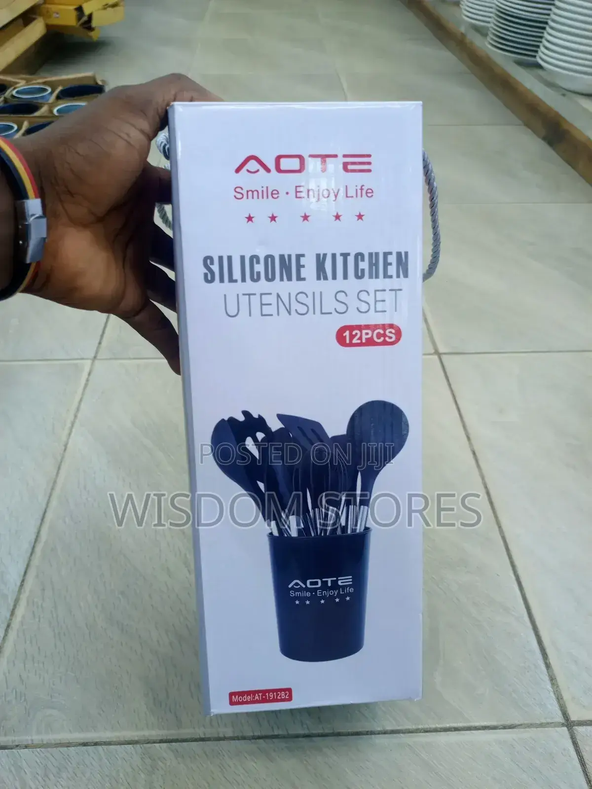 Aote Smile-Enjoy Life Silicone Kitchen Utensils Set.