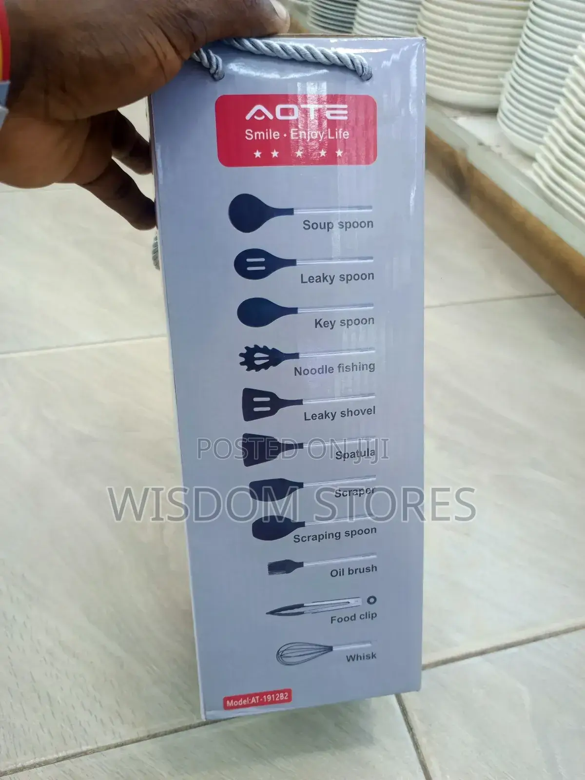 Aote Smile-Enjoy Life Silicone Kitchen Utensils Set.