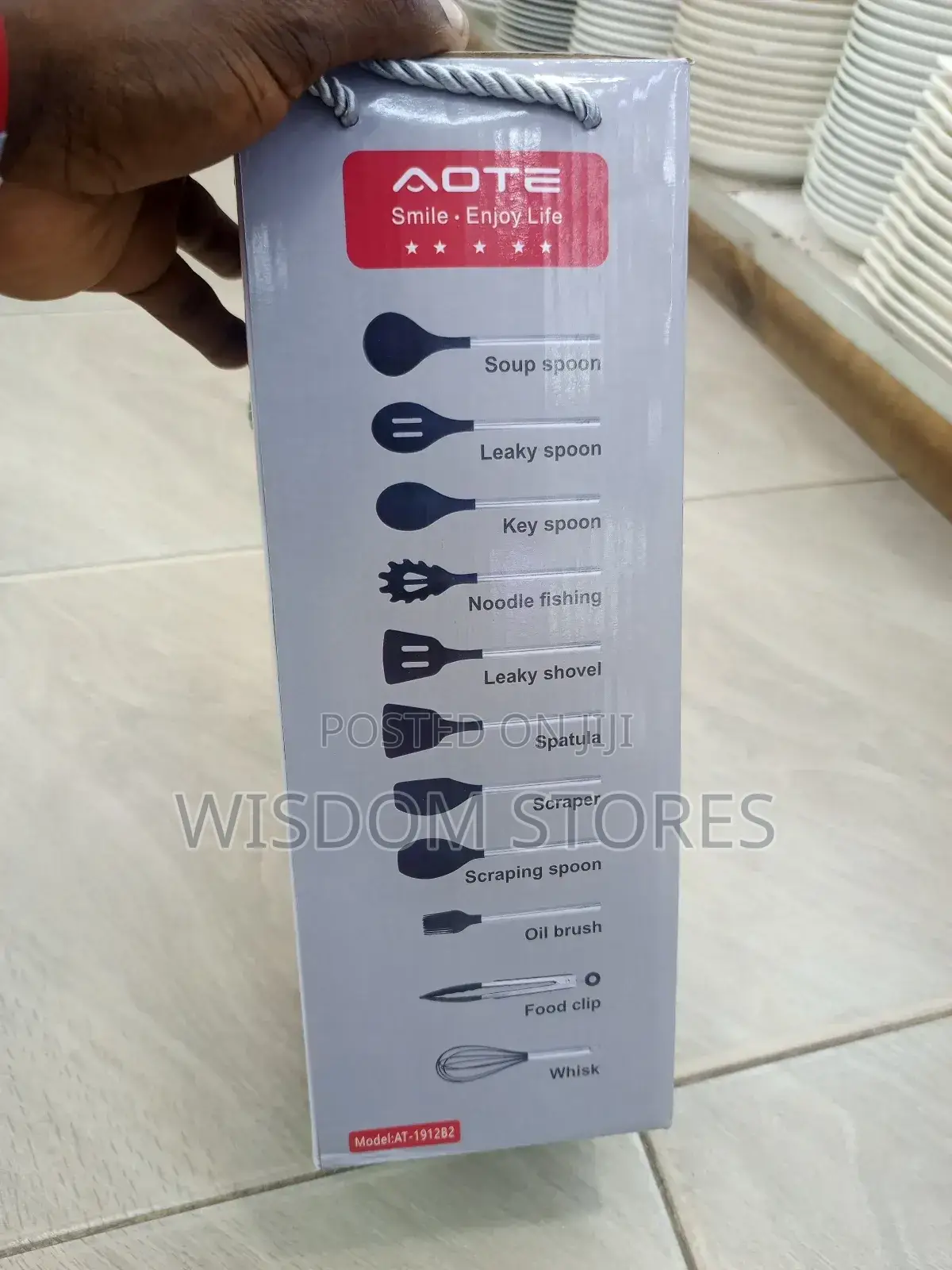 Aote Smile-Enjoy Life Silicone Kitchen Utensils Set.