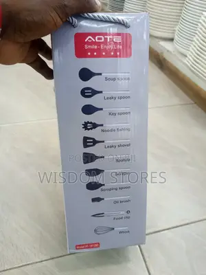 Aote Smile-Enjoy Life Silicone Kitchen Utensils Set.