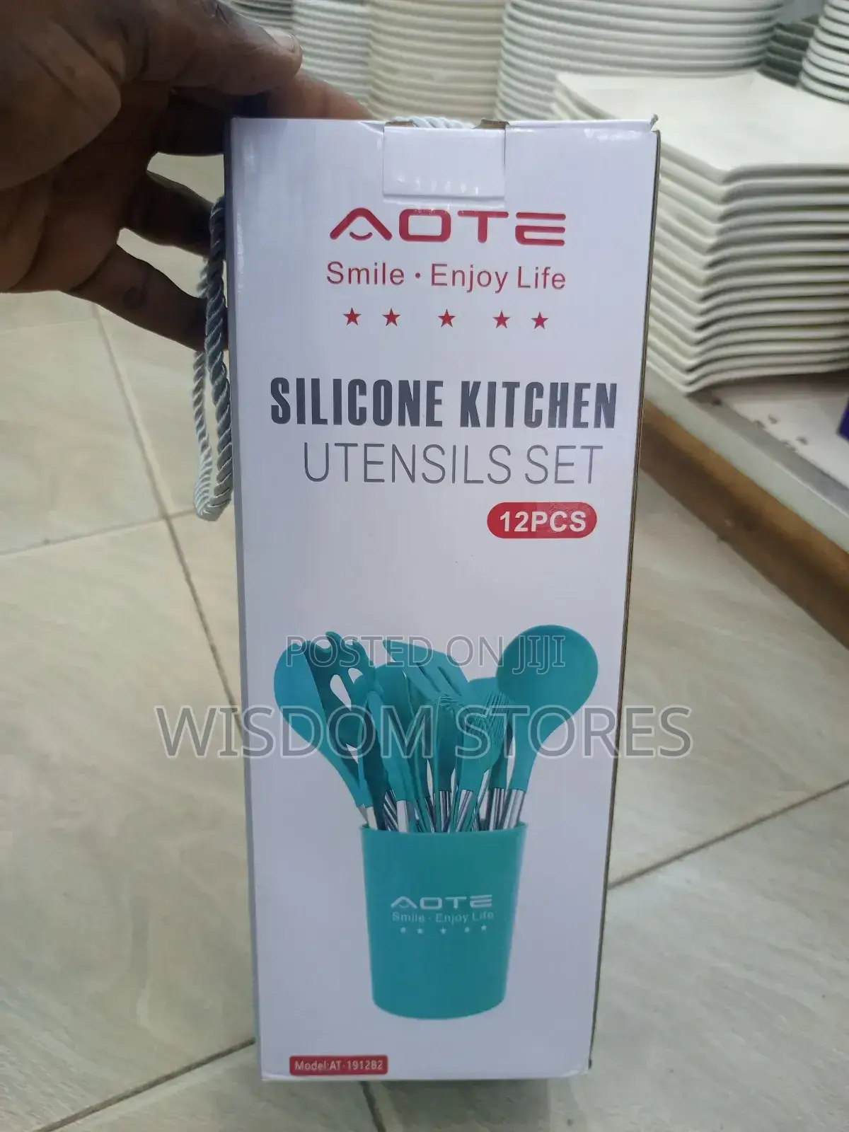 Aote Smile-Enjoy Life Silicone Kitchen Utensils Set.