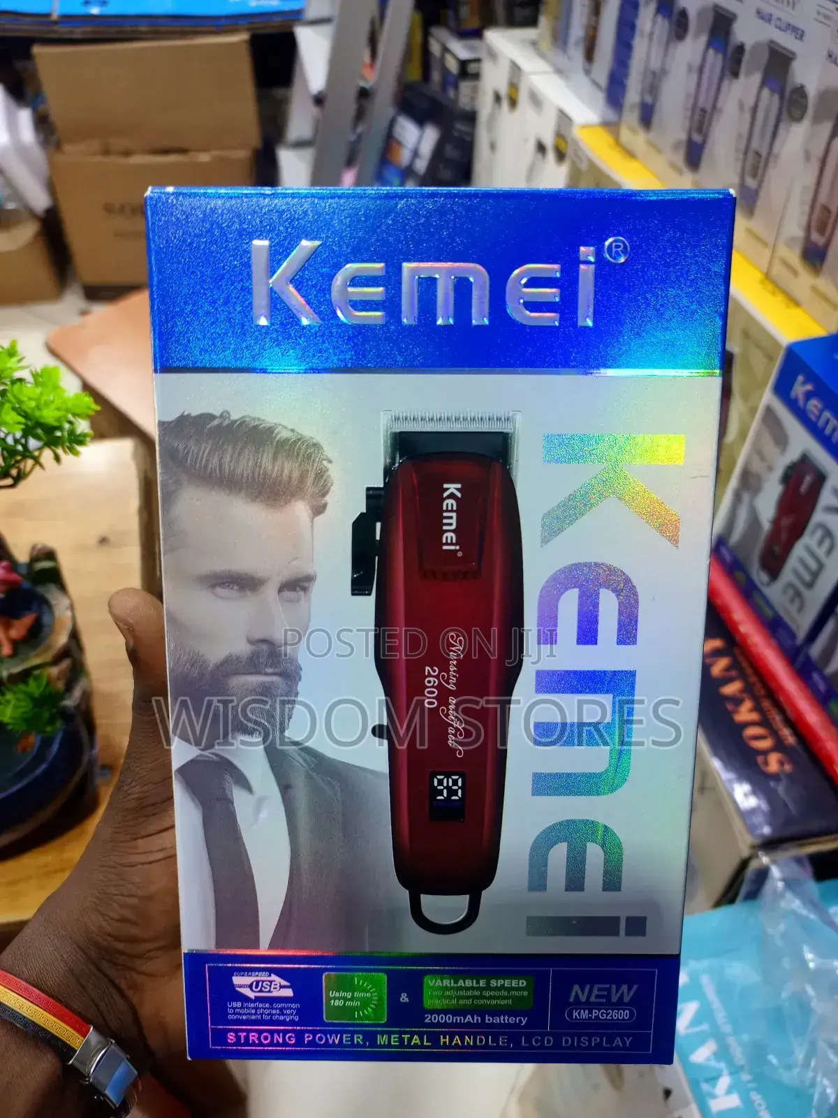 Kemei Km-Pg2600 Professional Rechargeable Hair Clipper Beard Trimmer