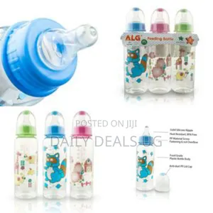Set of 3 Milk Baby Feeding Bottle 240 Ml-Multi-Colours