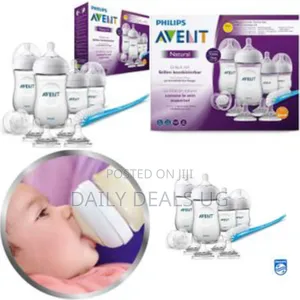 Avent Natural Baby Bottle Starter Set for Newborns, Spiral Nipples