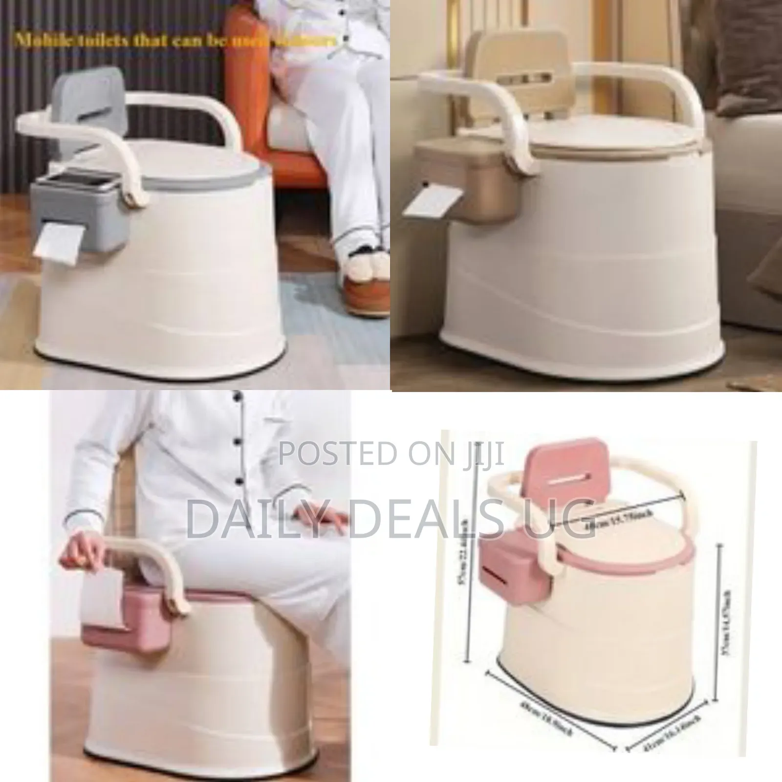 Movable Mobile Toilet,Compact Portable Toilet Potty Loo,With Washable