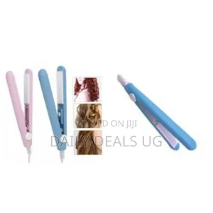 Mini Portable Hair Straightener Curling Iron,Color May Vary
