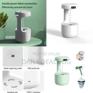 Anti-gravity Humidifier With Clock Water Drop Backflow Aroma Diffuser