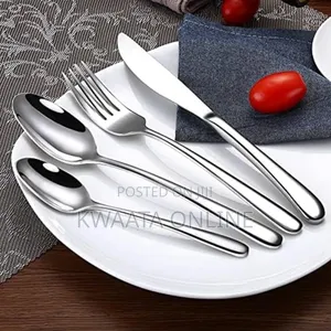 24pc Flatware Cutlery Set Stainless Steel Dinnerware Knife Fork Spoon