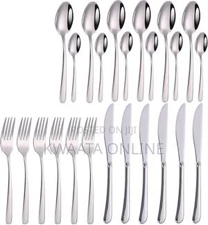 24pc Flatware Cutlery Set Stainless Steel Dinnerware Knife Fork Spoon