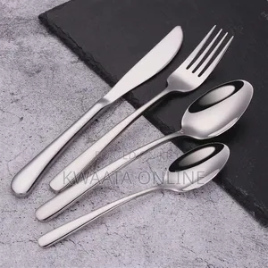 24pc Flatware Cutlery Set Stainless Steel Dinnerware Knife Fork Spoon
