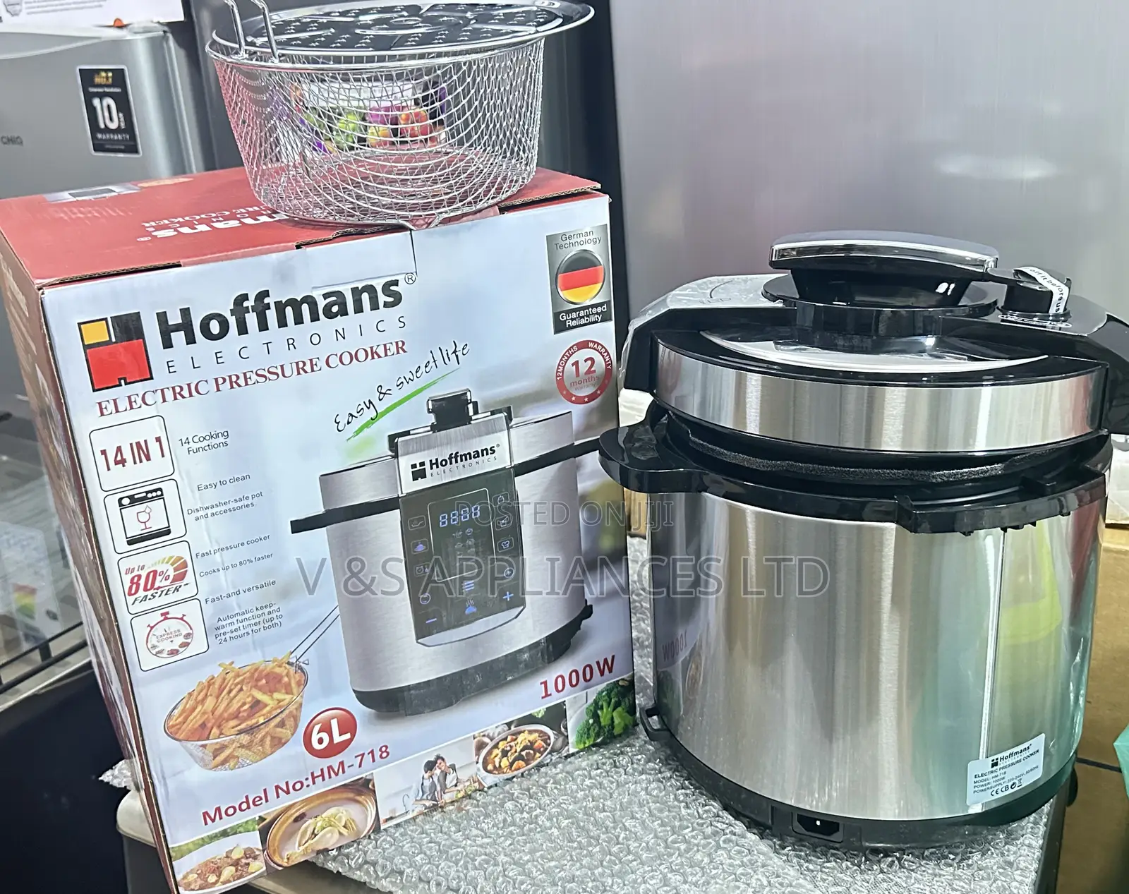 6l Hoffman Pressure Cooker With Steamer