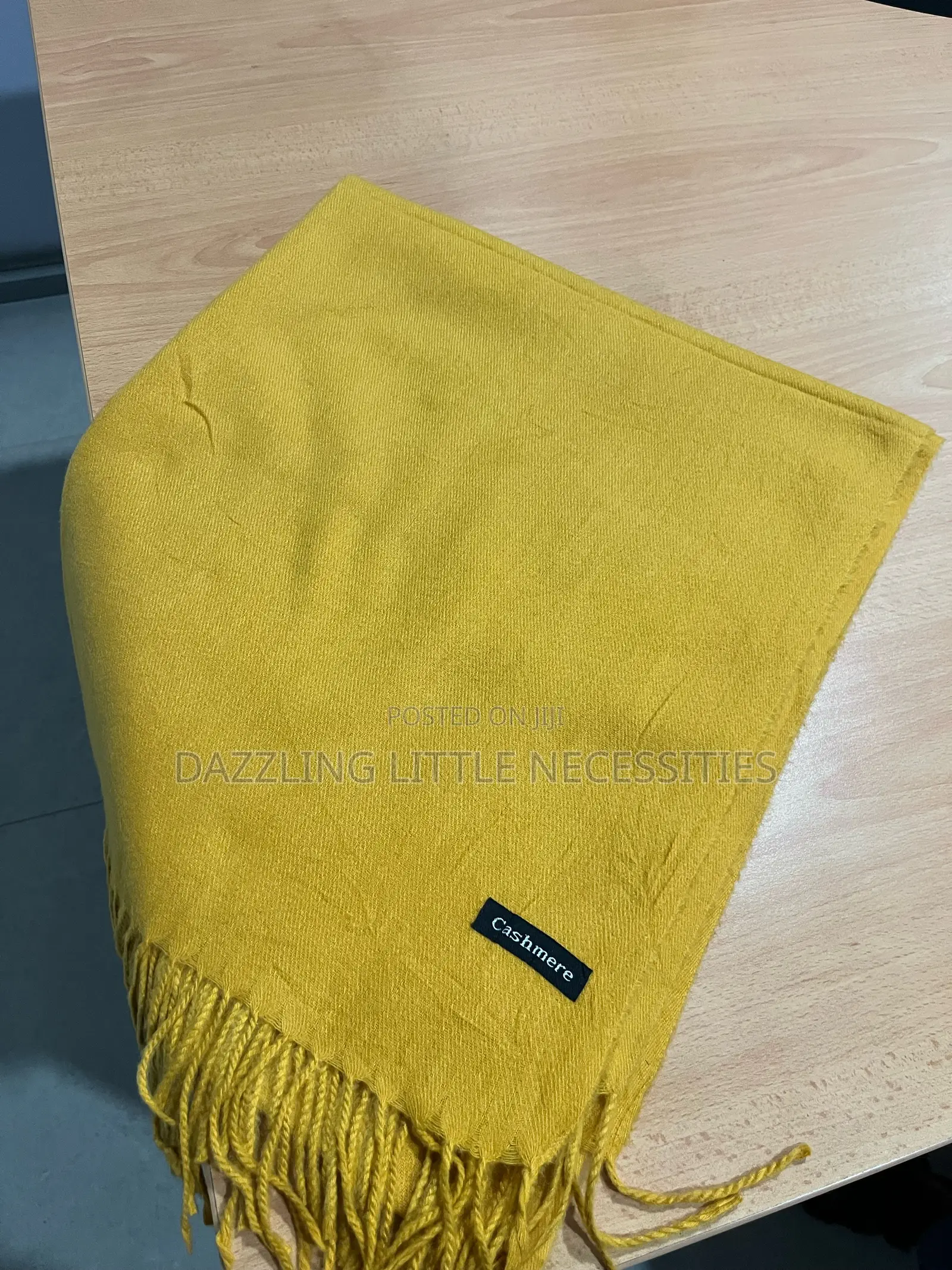 Mellow Cashmere Woolen Scarf - Mustard