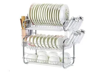 3 Tier Stainless Steel Dish Drying Rack White