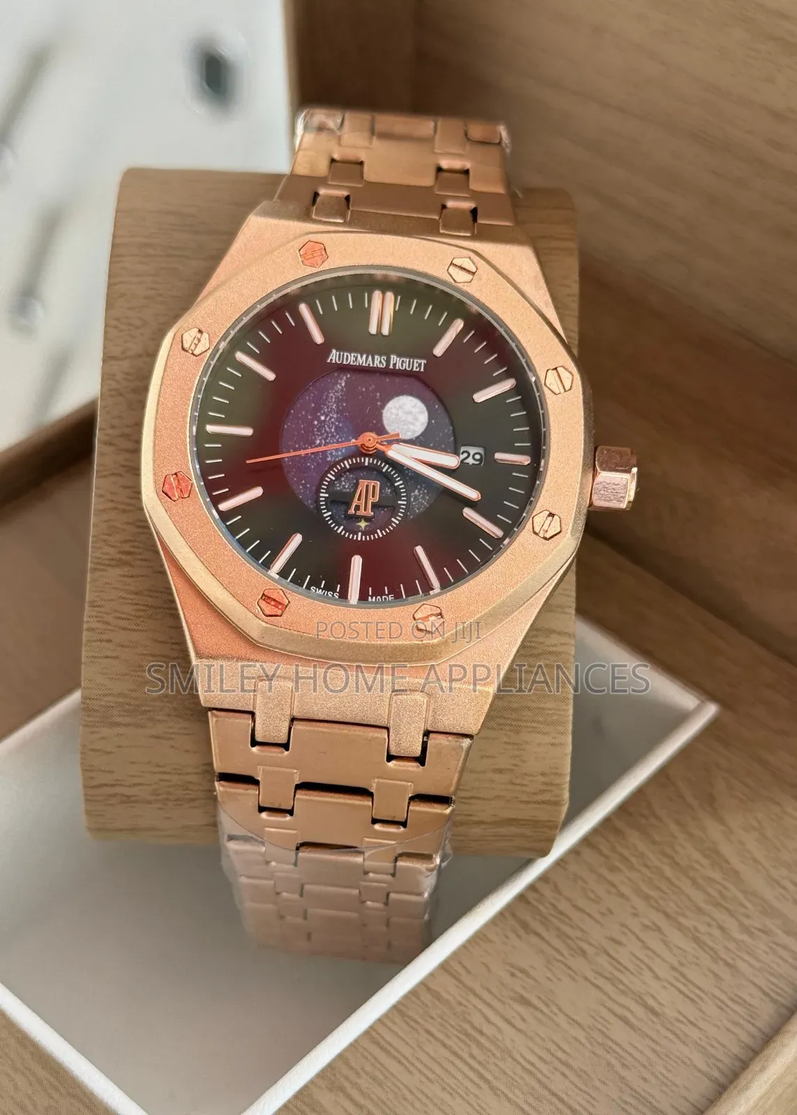 Rose Gold Audemars Piguet Men's Classic Wrist Time Piece at Discount