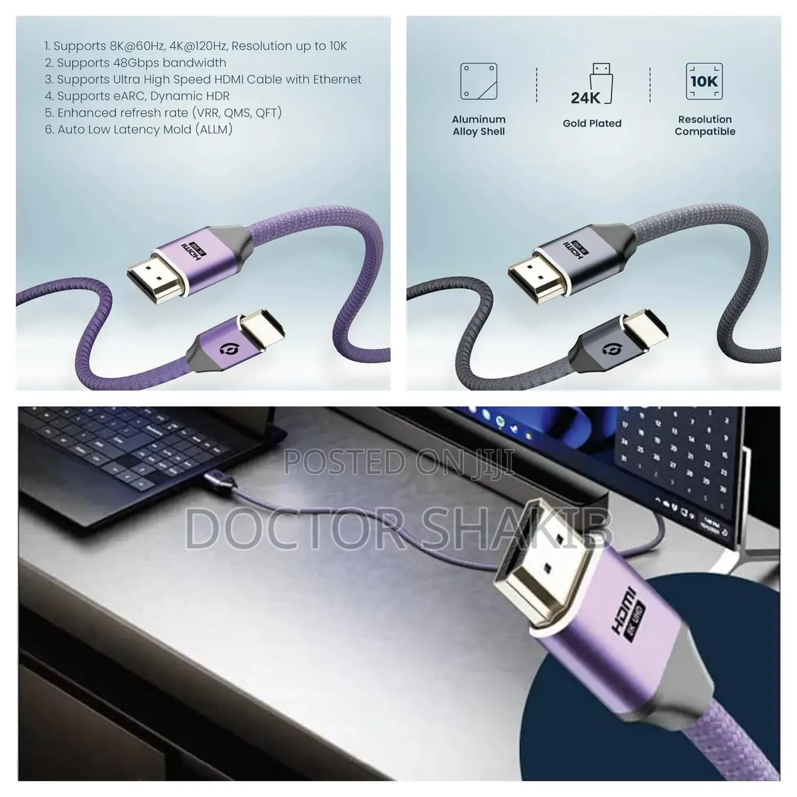New Hdmi to Hdmi Braided Cable,3metre