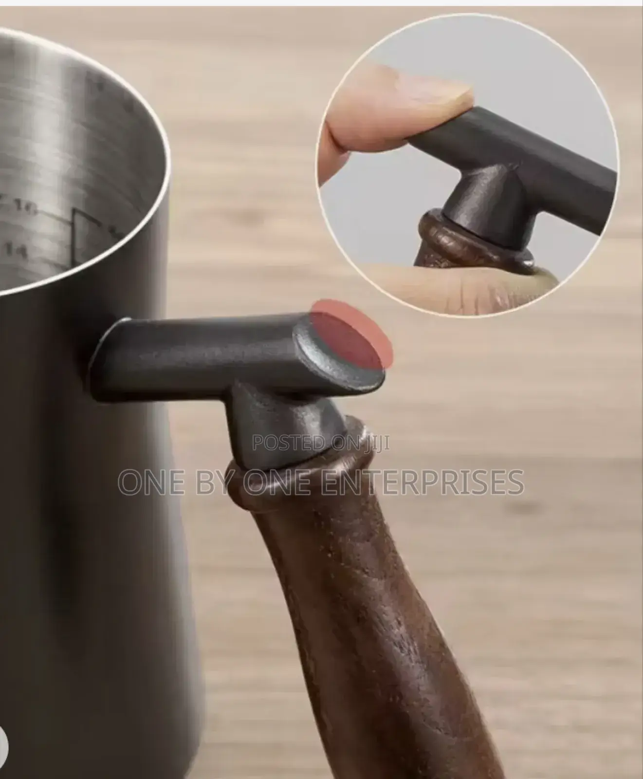 Steel Wooden Handle Coffee Pot Swan Neck Kettle Coffee Maker.