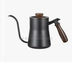 Steel Wooden Handle Coffee Pot Swan Neck Kettle Coffee Maker.