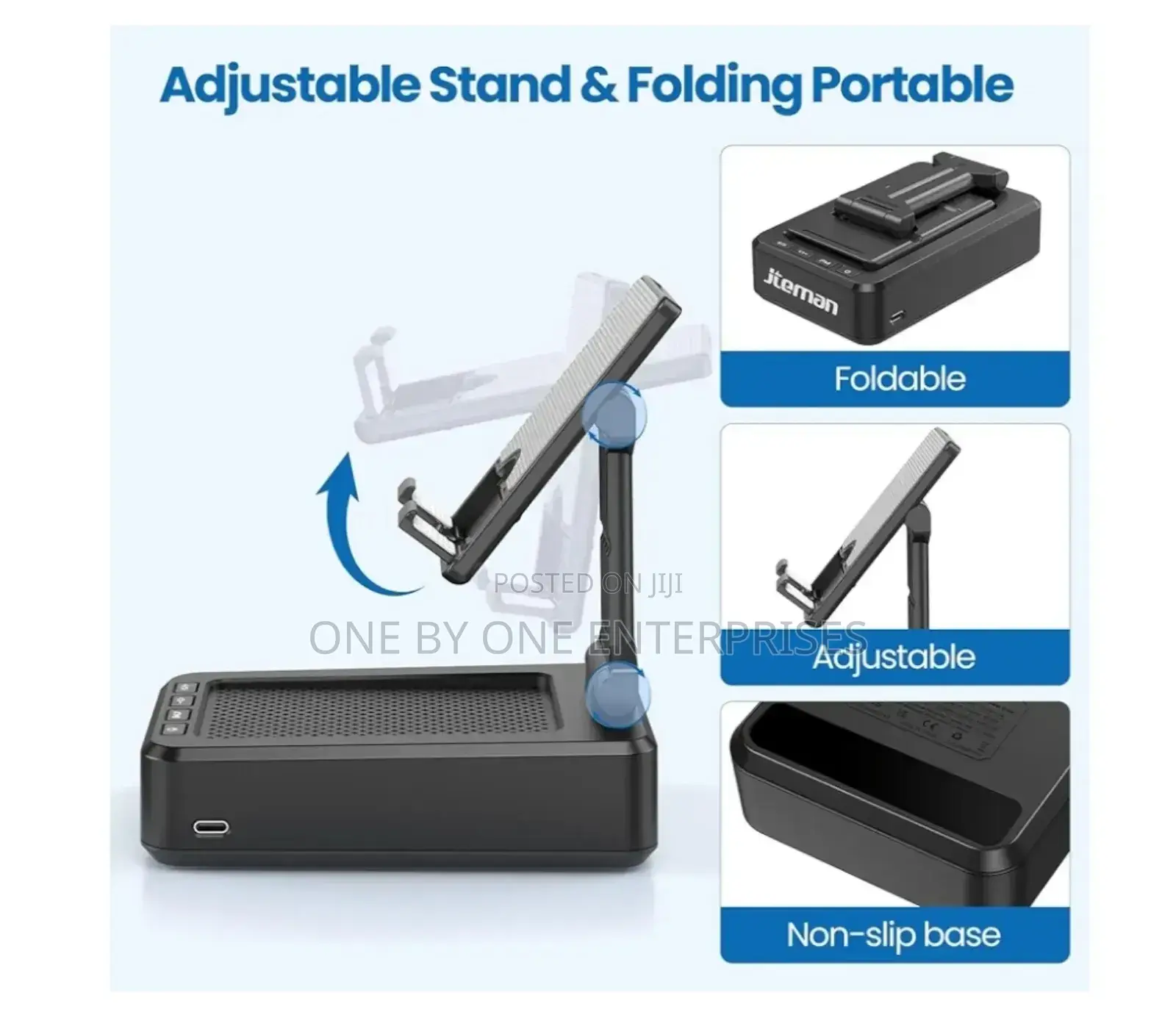 Phone Stand With Wireless Bluetooth Speaker .