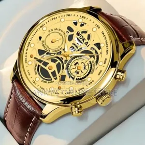 Skull Quartz Watch For Men Women, Business Fashion Analog Pu Leather