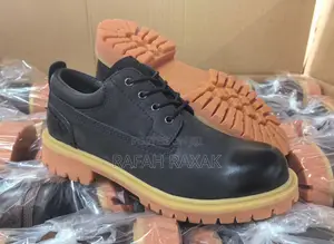 Original Men’S Classic Black Timberland Lace Up Work Leather Shoes