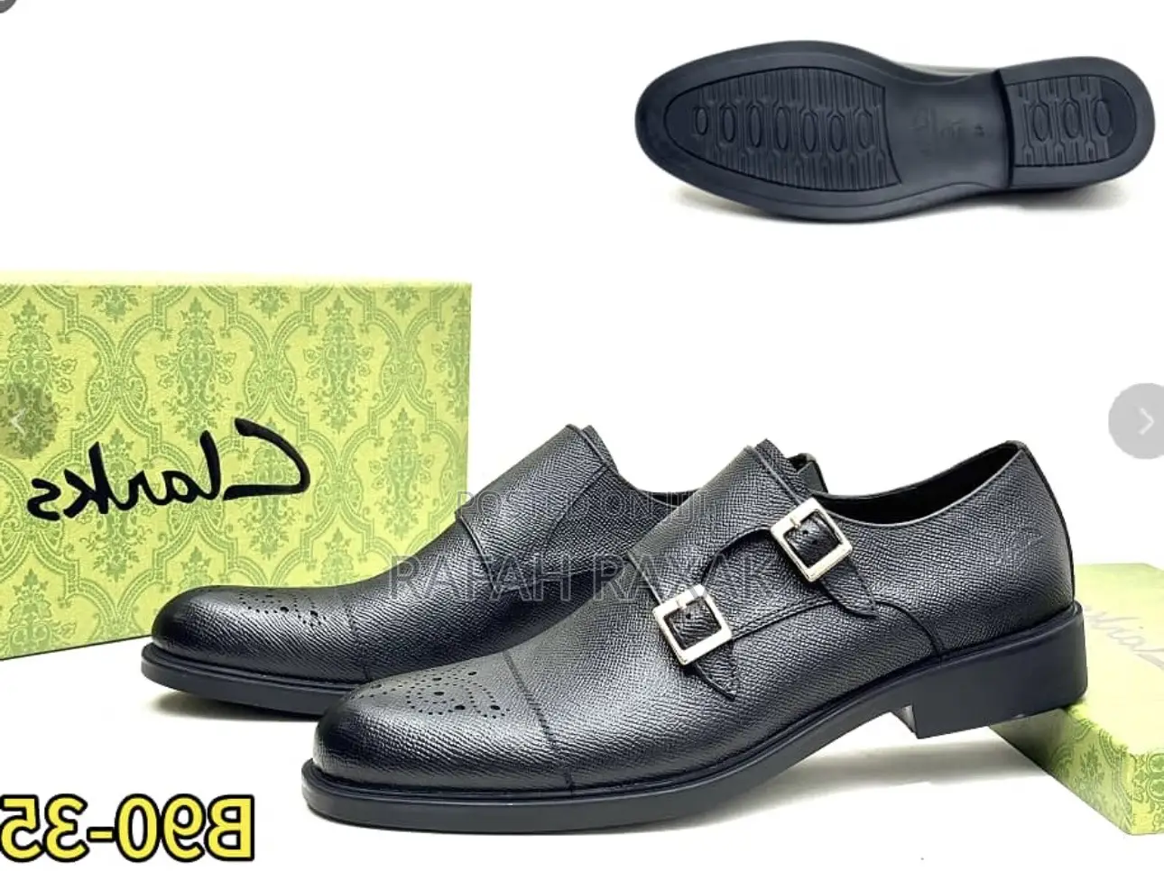 Men’S Super Classic Black Double Monk Strap Gentle Oxfords