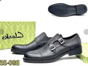 Men’S Super Classic Black Double Monk Strap Gentle Oxfords