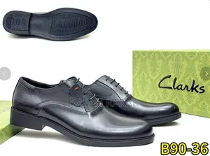 Classic Men’S Black Clarks Formal Leather Oxford Shoes