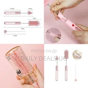 Silicone Bottle Cleaner Brush, 3 Piece Set Flexible Long Hand