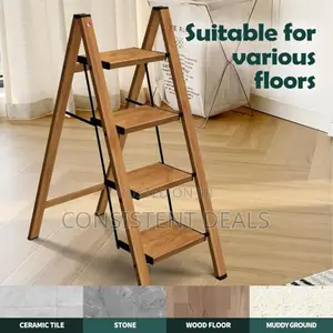 4 Step Non Slip Foldable Portable Step Ladder